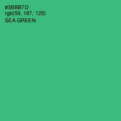 #3BBB7D - Sea Green Color Image